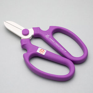 Kéo cắt hoa lưỡi trắng F-170- màu tím nhật